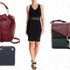 Fiona Leather Bucket Bag, $150 | Ava Leather Zip Wallet, $70 | Charly Cutout Bodycon Dress, $90 | Hudson Moto Mini Leather Crossbody, $130